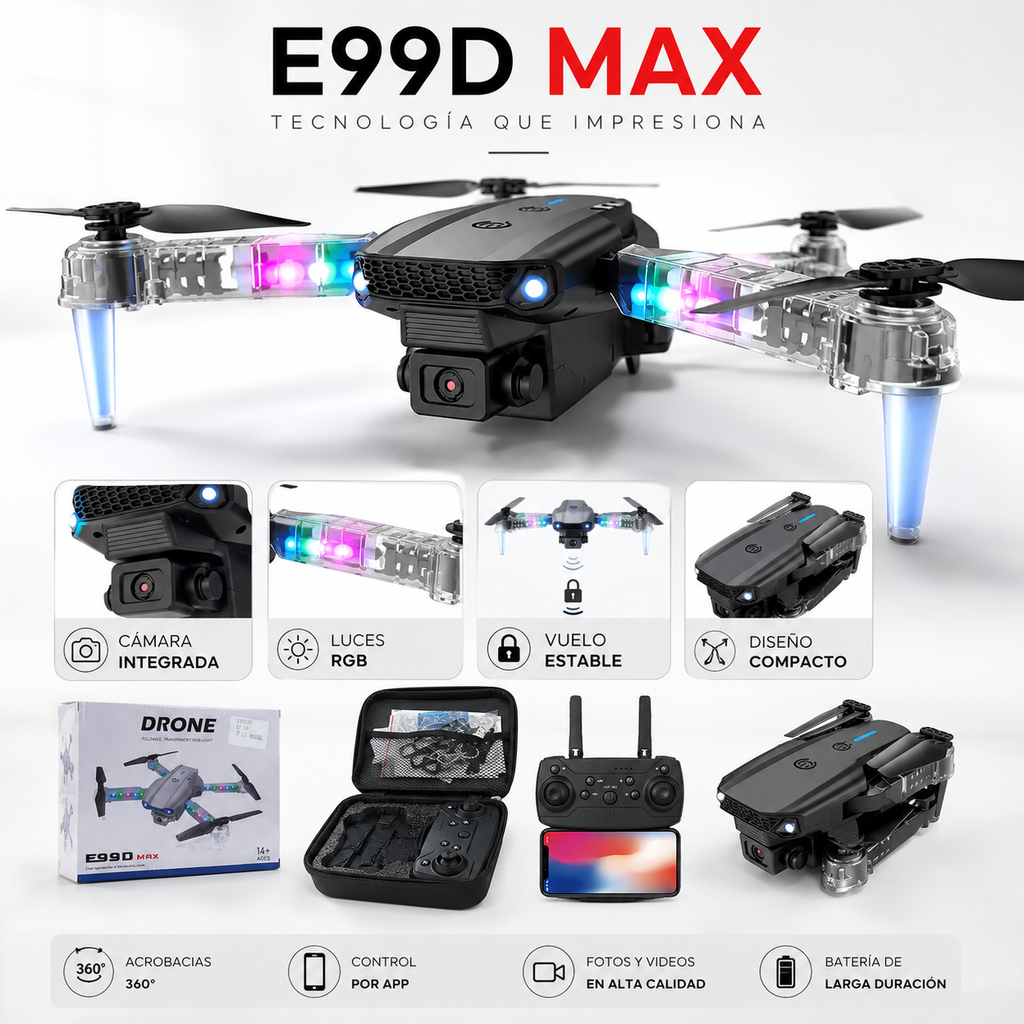 Drone E99D Max: Captura el Mundo desde las Alturas.